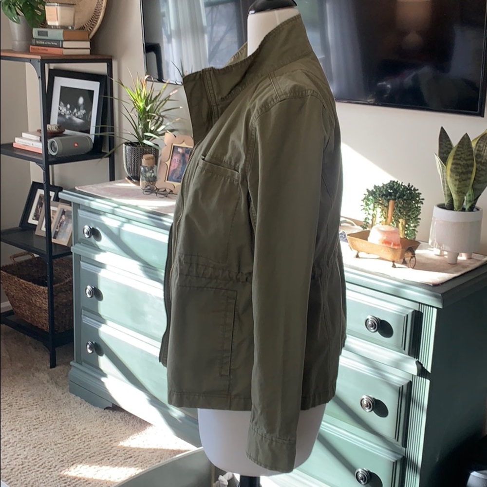 Jcrew army green field jacket women’s Large